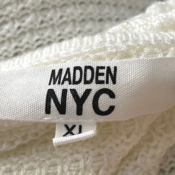 Madden NYC Womens Crochet Tank Top XL Y2K Coquette Festival Retro Summer Style - Picture 5 of 10